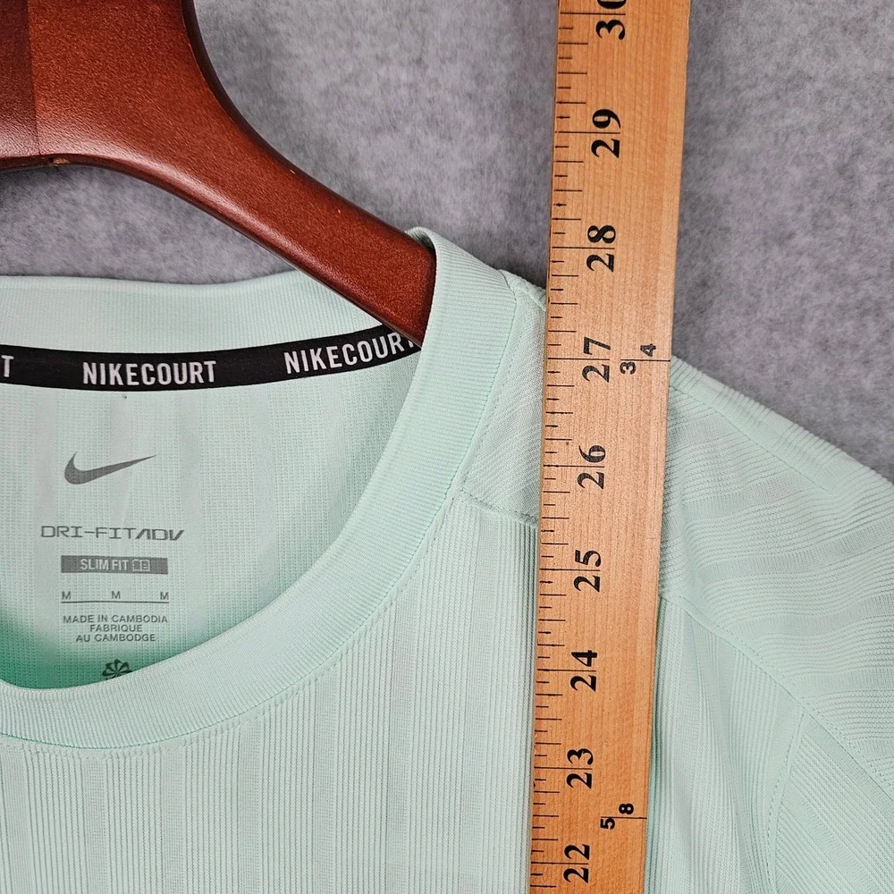 NikeCourt Dri-FIT ADV Slam Mens Tennis Top Mint Green HM6710-353 Medium New
